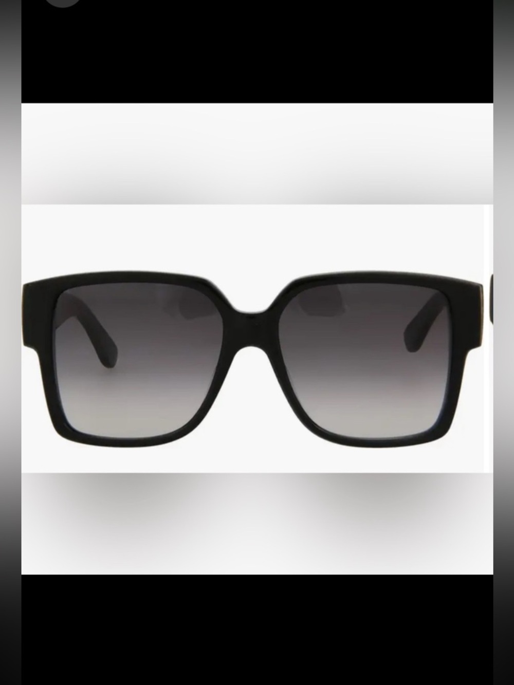 Saint Laurent Black 55mm Square Sunglasses